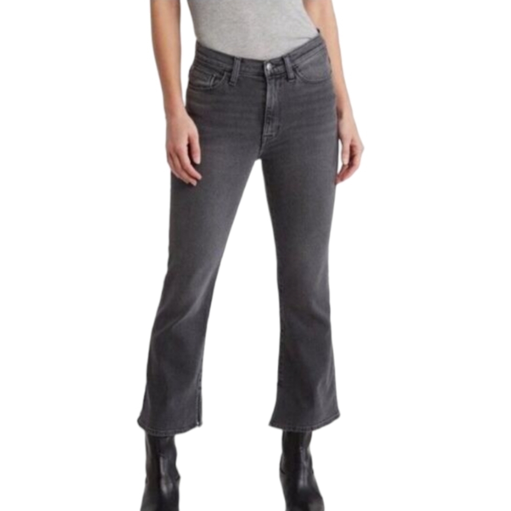 Hudson Blair High Rise Bootcut Crop Faded Black Womens Size 25
